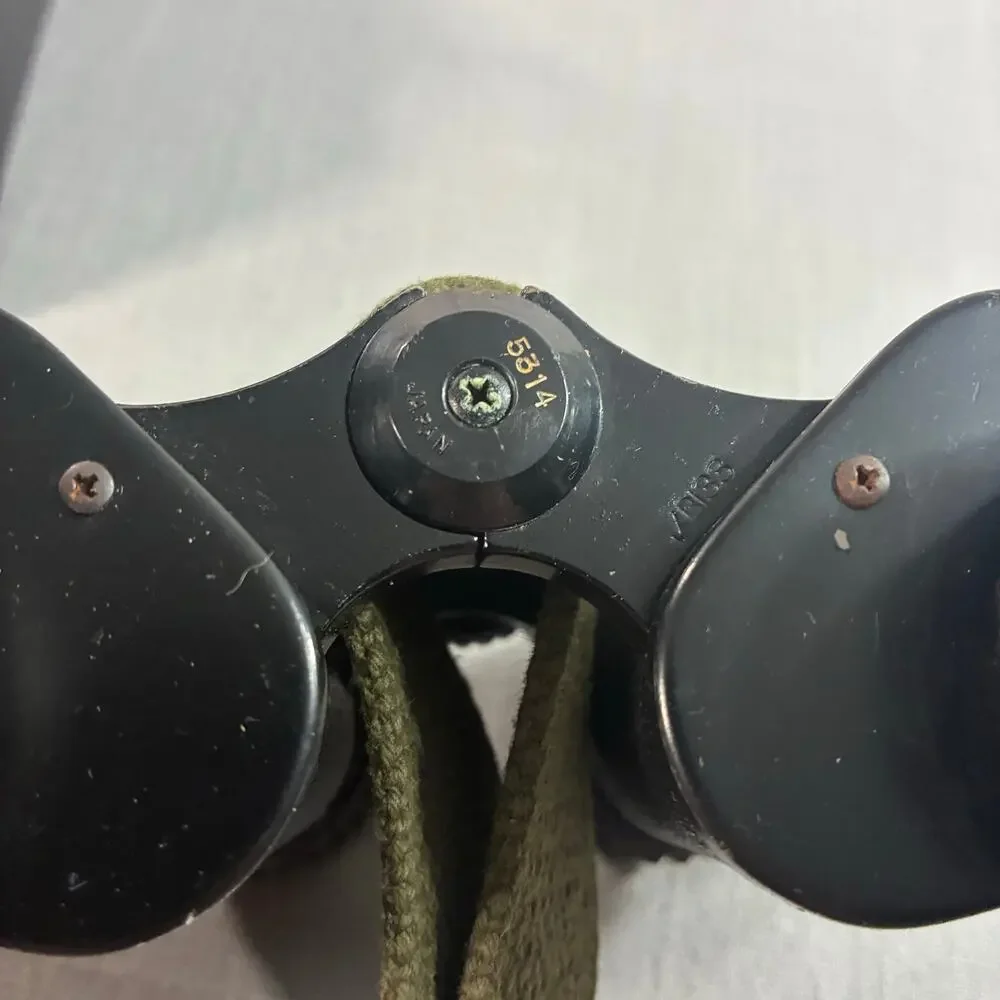 Vintage Binolux 7x35 Binoculars Extra Wide Angle 11° 578ft Japan w Case